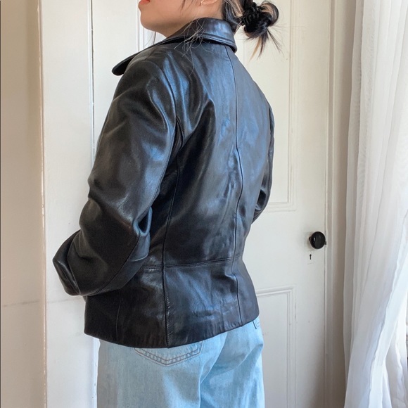 Minimal Leather Jacket size S/M - Picture 3 of 4